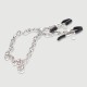 Adjustable Pressure Nipple Clamps With Metal Chain – Black/Silver by Sexopolis