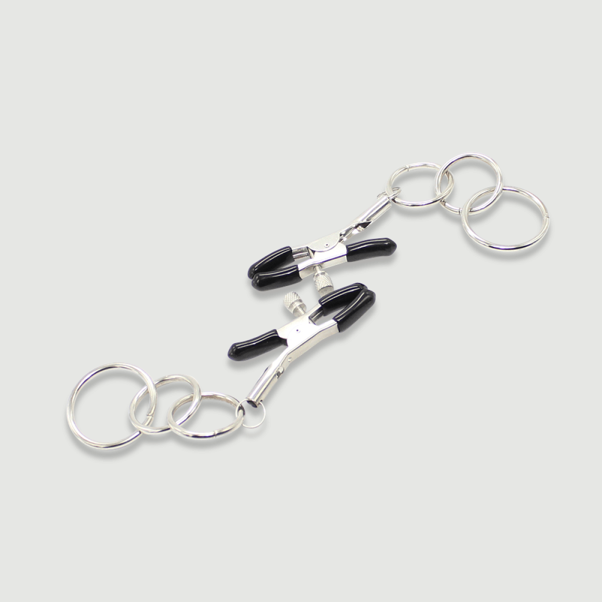 Adjustable Nipple Clamps With Triple Rings – Silver by Sexopolis