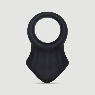 Flexible My Ball Bag Liquid Silicone Cock & Ball Ring - Black