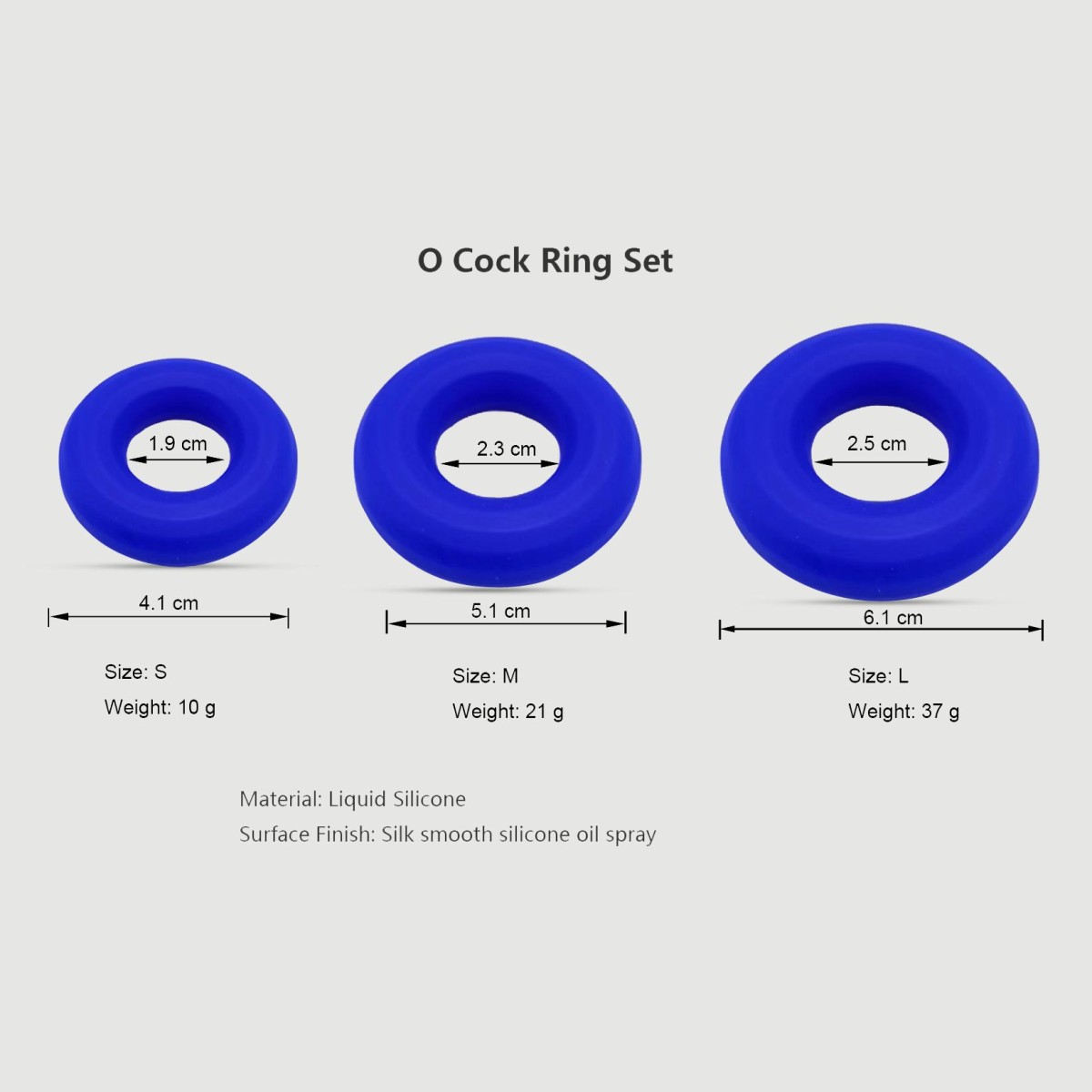 Highway Rush Liquid Silicone Flexible Cock Ring Large 61 mm - Blue by Sexopolis