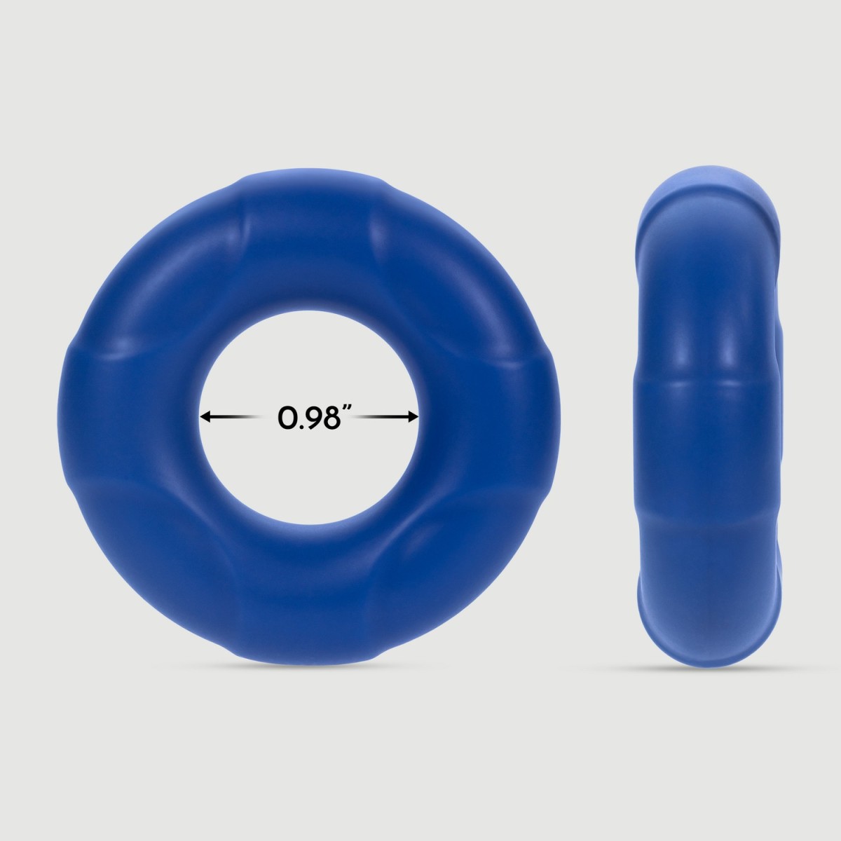 Forto F-33 25 mm Silicone Large Cock Ring - Blue by Sexopolis