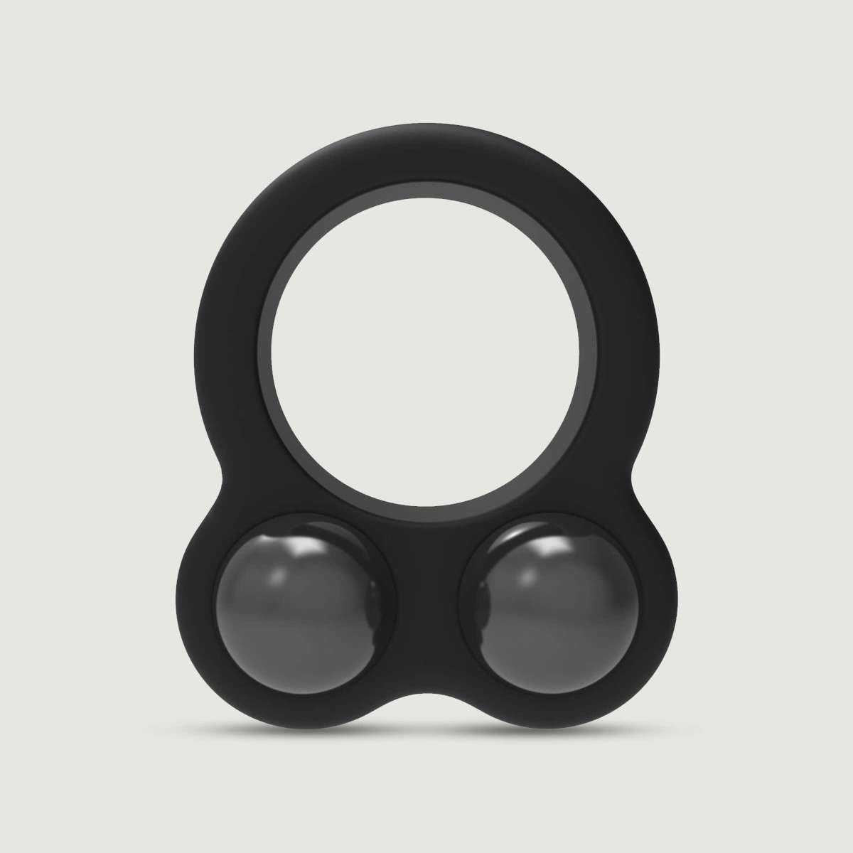 Ramrod Silicone Cock Ring with Metal Weights - Black by Sexopolis