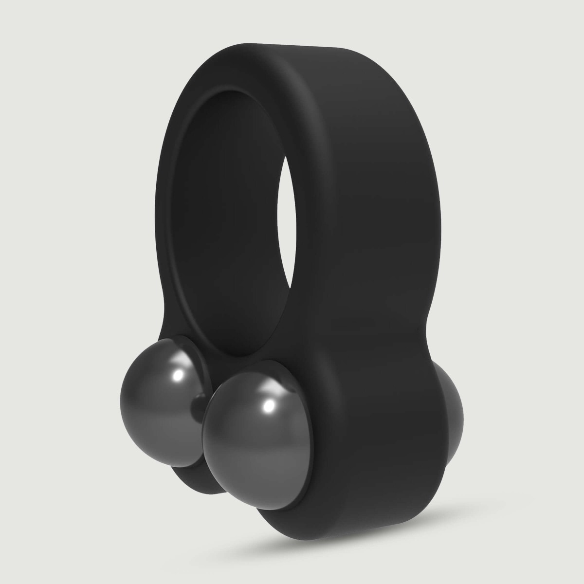 Ramrod Silicone Cock Ring with Metal Weights - Black by Sexopolis