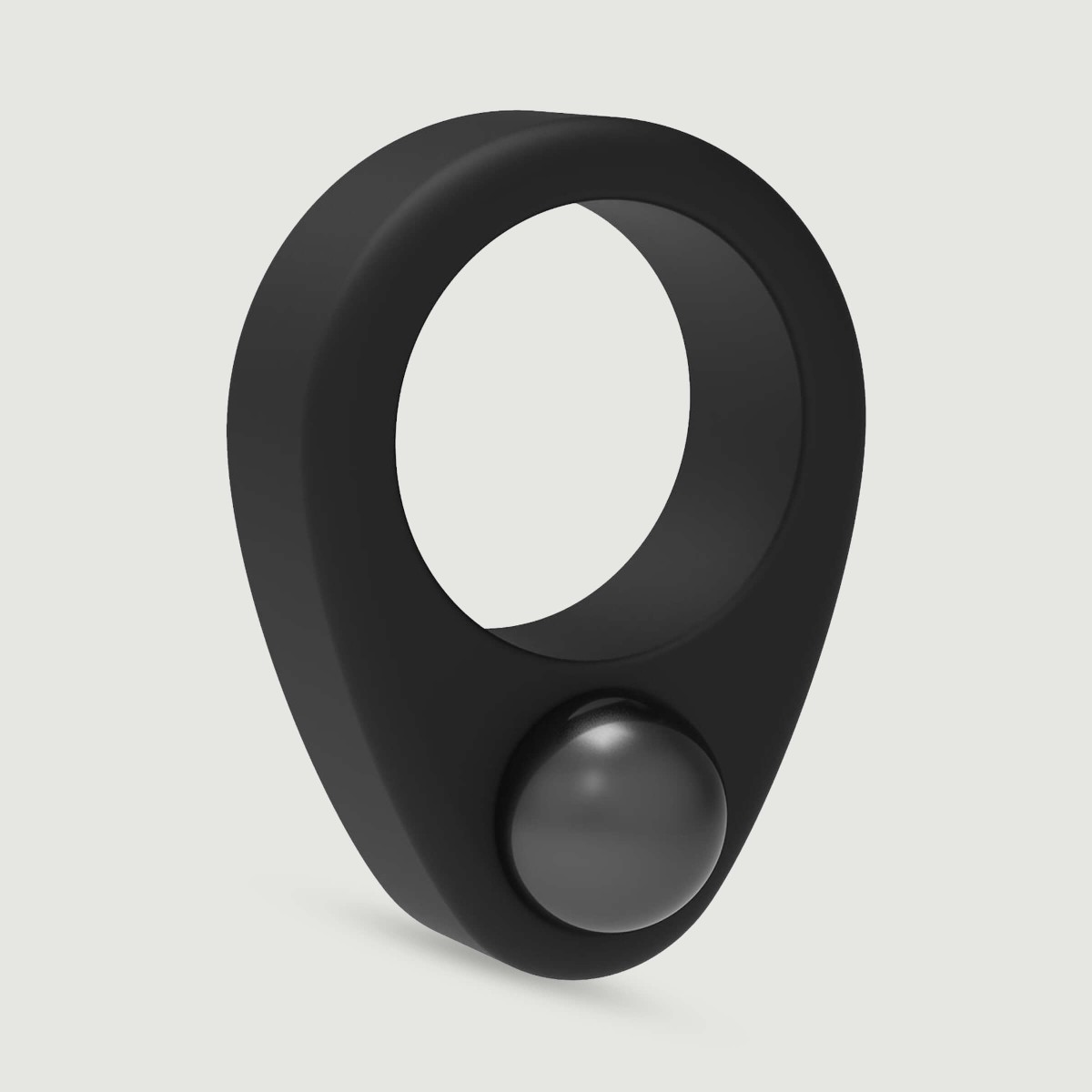 Ramrod Silicone Cock Ring with Single Metal Weight - Μαύρο by Sexopolis