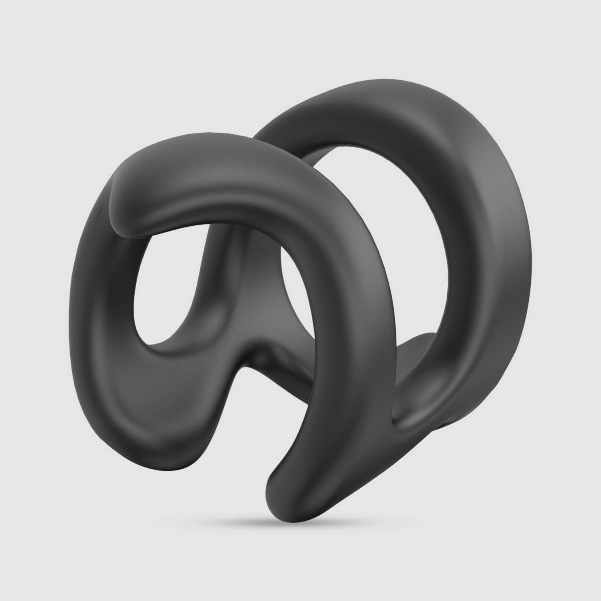 U Shaped Soft Silicone Cock Ring - Black by Sexopolis