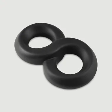 Infinite Hard On Liquid Silicone Flexible Cock Ring 42 mm - Black