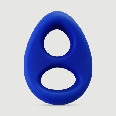 Triangle Liquid Silicone Flexible Cock Ring 45 mm - Blue