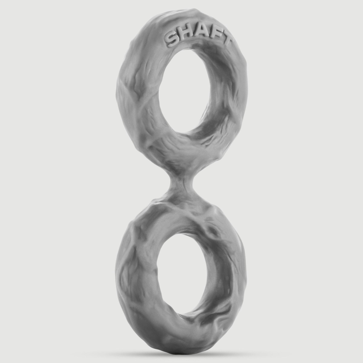 Διπλό Δαχτυλίδι Πέους & Όρχεων Από Απαλή Σιλικόνη Shaft 3D Liquid Silicone Large Double Cock & Balls Ring - Γκρι by Sexopolis