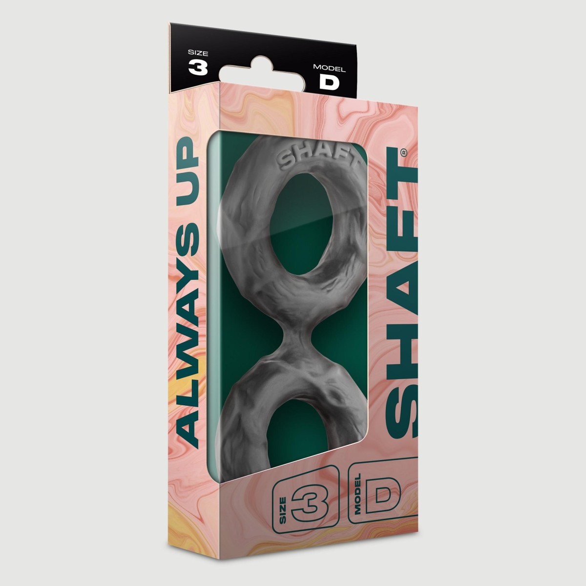 Διπλό Δαχτυλίδι Πέους & Όρχεων Από Απαλή Σιλικόνη Shaft 3D Liquid Silicone Large Double Cock & Balls Ring - Γκρι by Sexopolis