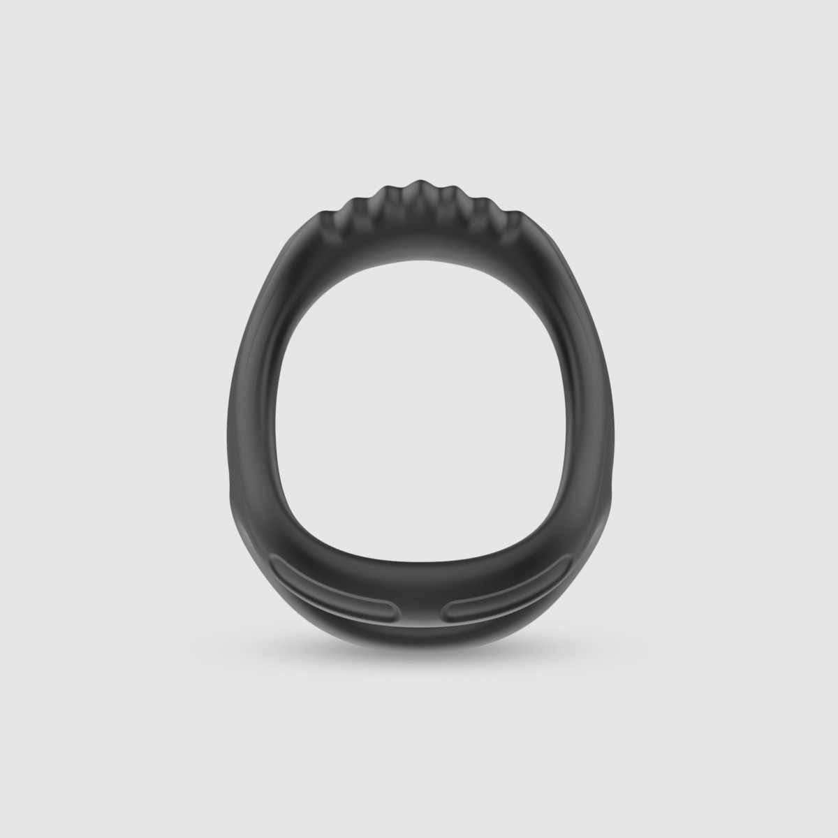 Male Collection Double Cock & Ball Silicone Enhancement Ring - Black by Sexopolis