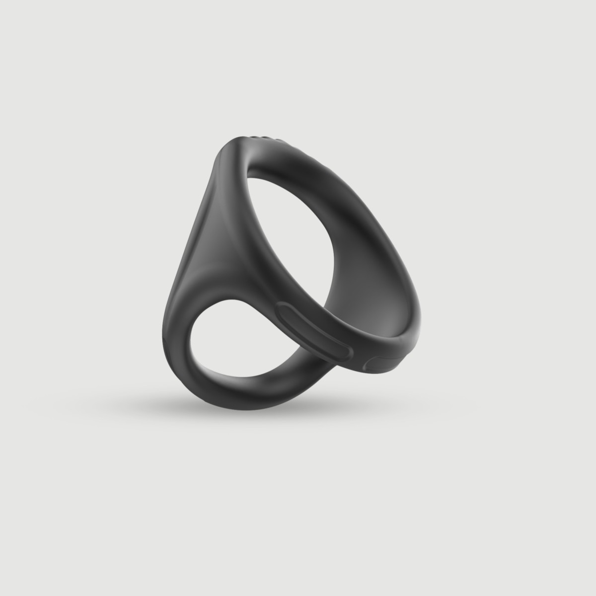 Male Collection Double Cock & Ball Silicone Enhancement Ring - Black by Sexopolis