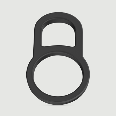 Double Erector Locking Soft Silicone Cock Ring - Black