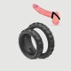 The Tyre Silicone Double Cock Ring - Black by Sexopolis