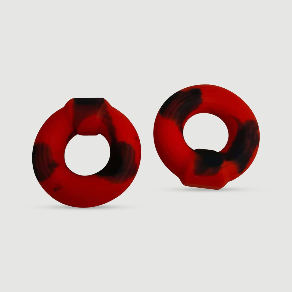 Εύκαμπτο Παχύ Δαχτυλίδι Πέους Σιλικόνης Flexible Fat Liquid Silicone Cock Ring 51 mm - Μαύρο/Κόκκινο by Sexopolis