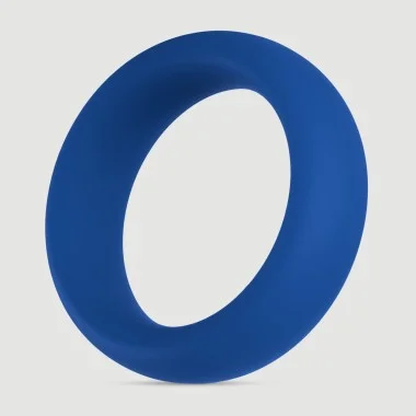 Forto F-64 40 mm Wide Silicone Small Cock Ring - Blue