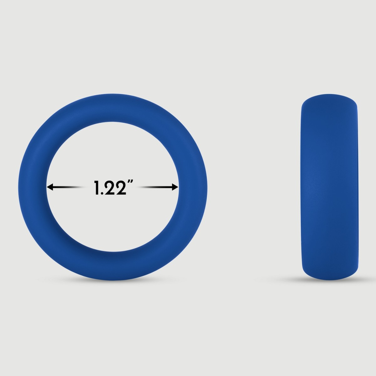 Forto F-64 40 mm Wide Silicone Small Cock Ring - Blue by Sexopolis