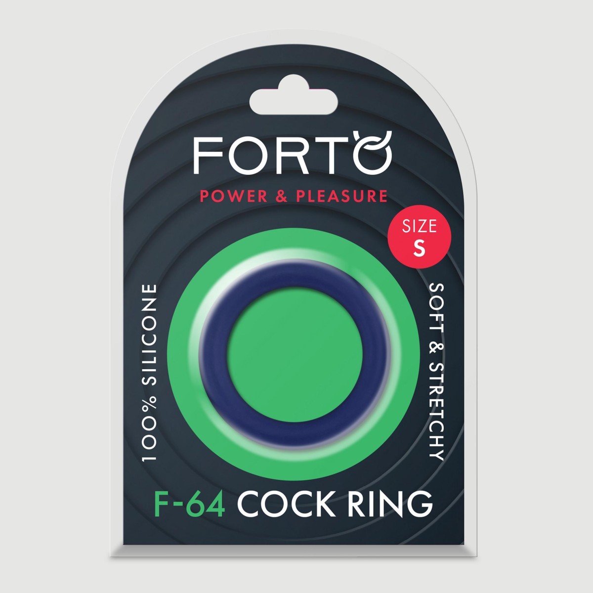 Forto F-64 40 mm Wide Silicone Small Cock Ring - Blue by Sexopolis