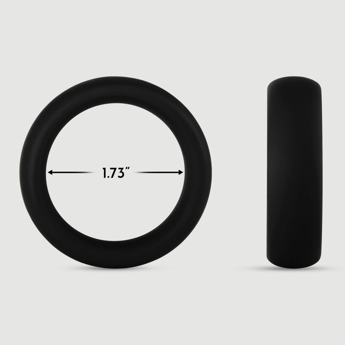 Φαρδύ Δαχτυλίδι Πέους Σιλικόνης Forto F-64 45 mm Wide Silicone Medium Cock Ring - Μαύρο by Sexopolis