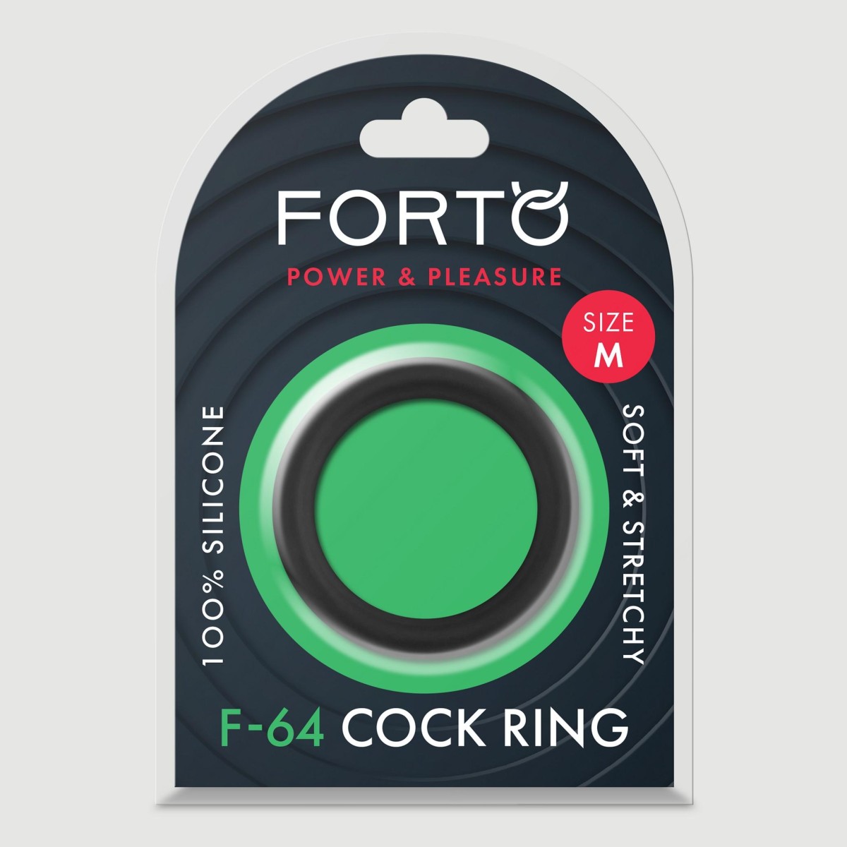 Φαρδύ Δαχτυλίδι Πέους Σιλικόνης Forto F-64 45 mm Wide Silicone Medium Cock Ring - Μαύρο by Sexopolis