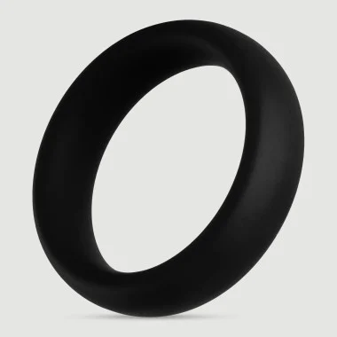 Forto F-64 50 mm Wide Silicone Large Cock Ring - Black