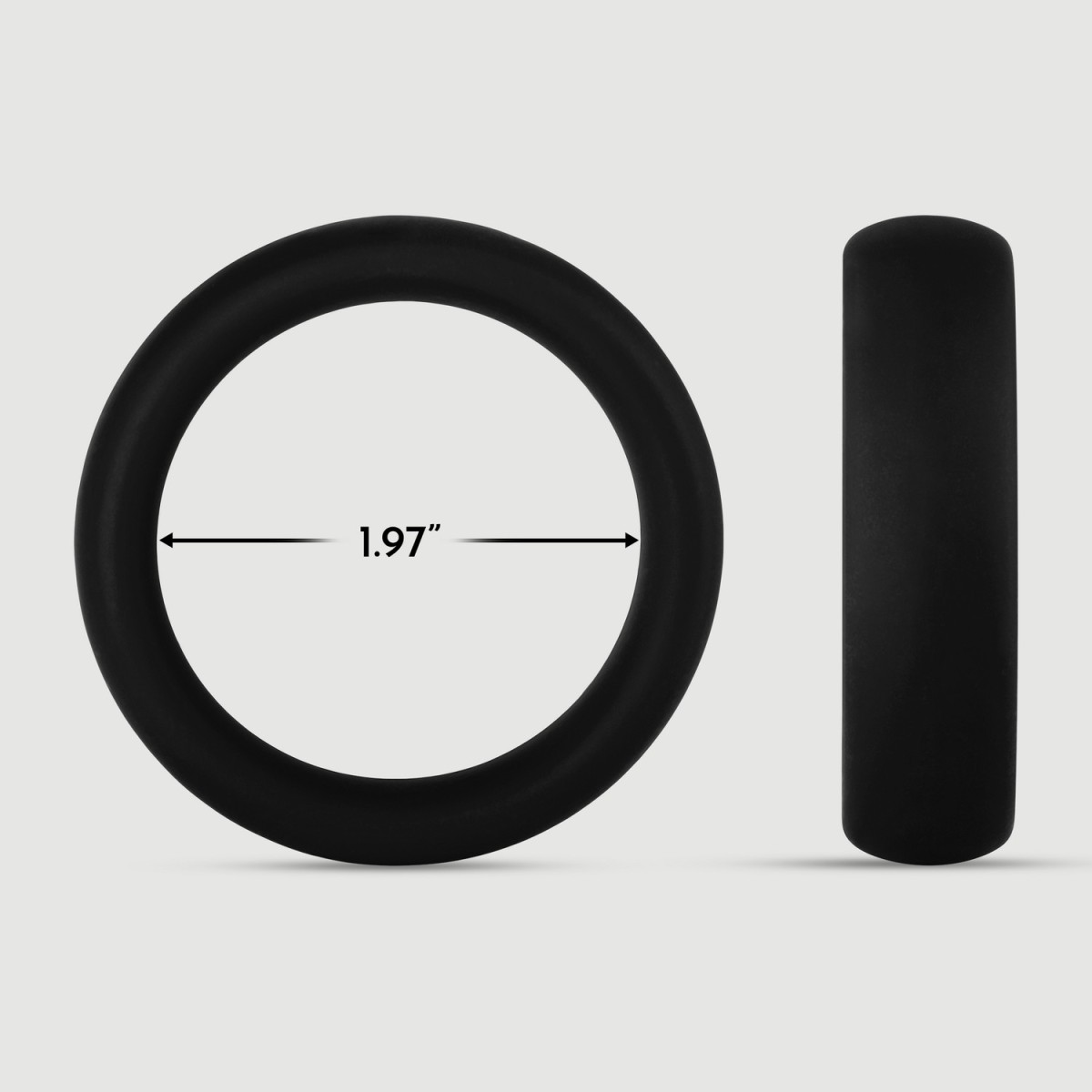 Φαρδύ Δαχτυλίδι Πέους Σιλικόνης Forto F-64 50 mm Wide Silicone Large Cock Ring - Μαύρο by Sexopolis