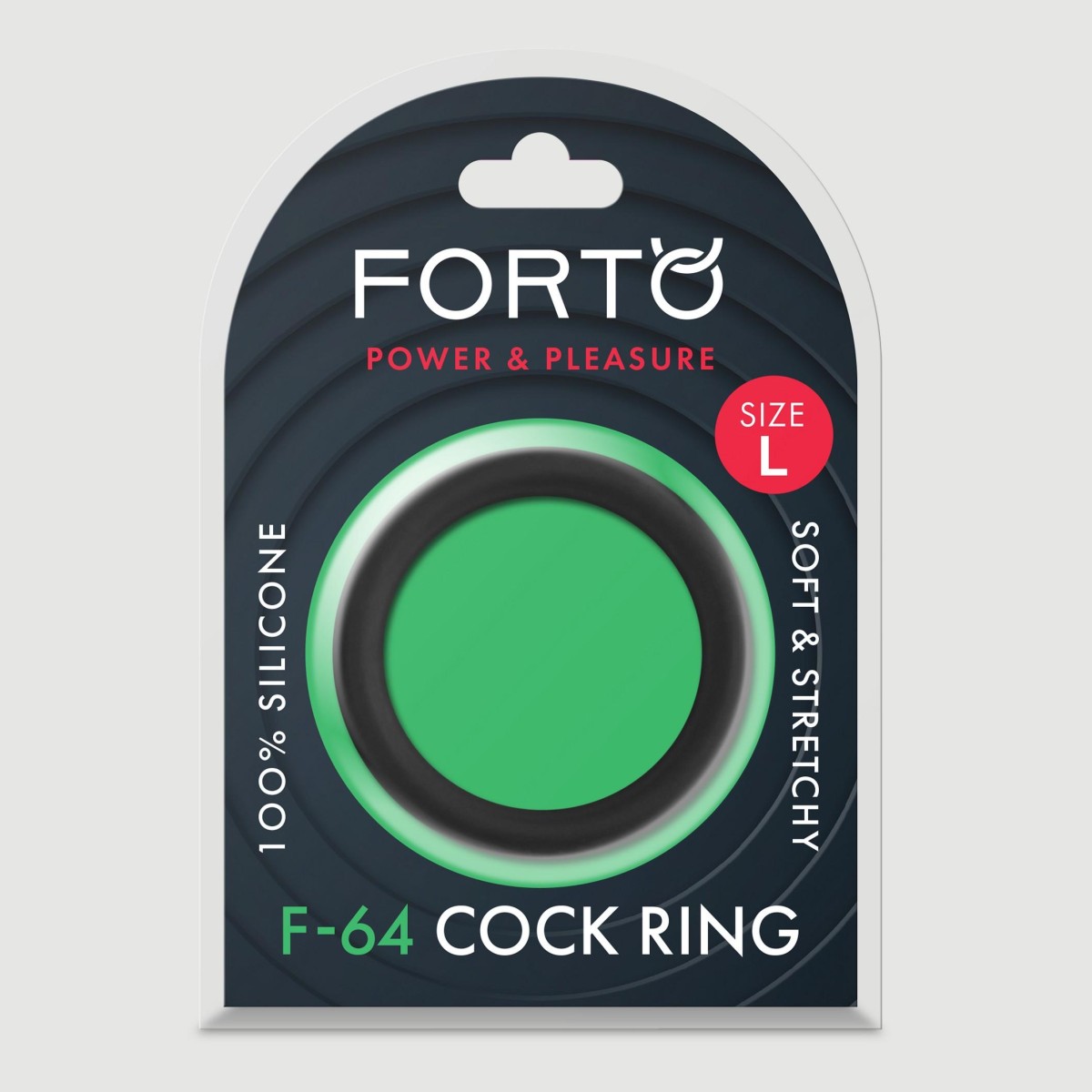 Φαρδύ Δαχτυλίδι Πέους Σιλικόνης Forto F-64 50 mm Wide Silicone Large Cock Ring - Μαύρο by Sexopolis