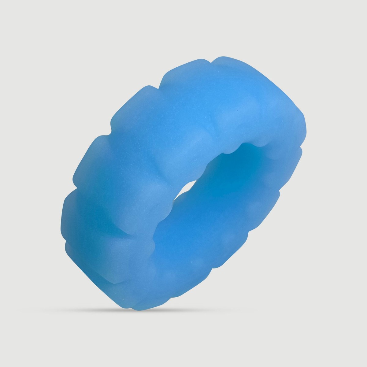 The Truck Tyre Liquid Silicone Glow In The Dark Cock Ring - Blue by Sexopolis