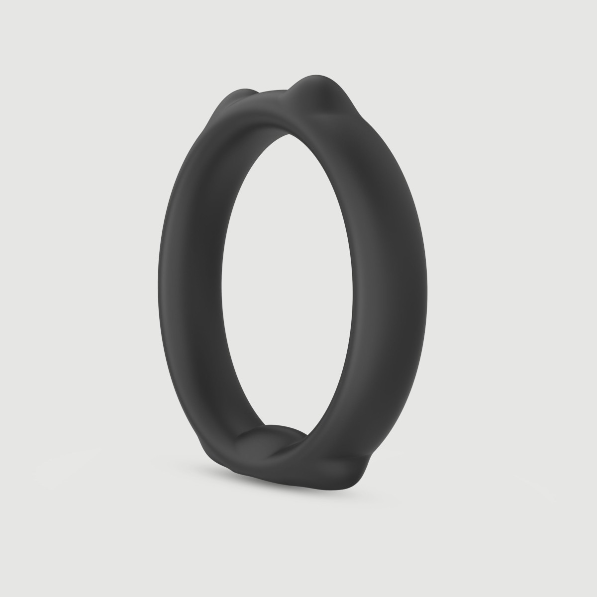 Cat Ears 3 Silicone Cock Ring Set - Black by Sexopolis