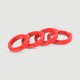 The 4 Ringer Soft Silicone Cock Ring Set - Red by Sexopolis