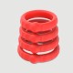The 4 Ringer Soft Silicone Cock Ring Set - Red by Sexopolis