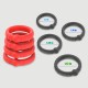 The 4 Ringer Soft Silicone Cock Ring Set - Red by Sexopolis