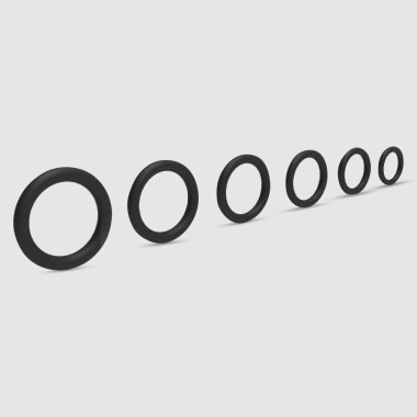 Beginner's Silicone Cock Ring Erection Set - Black