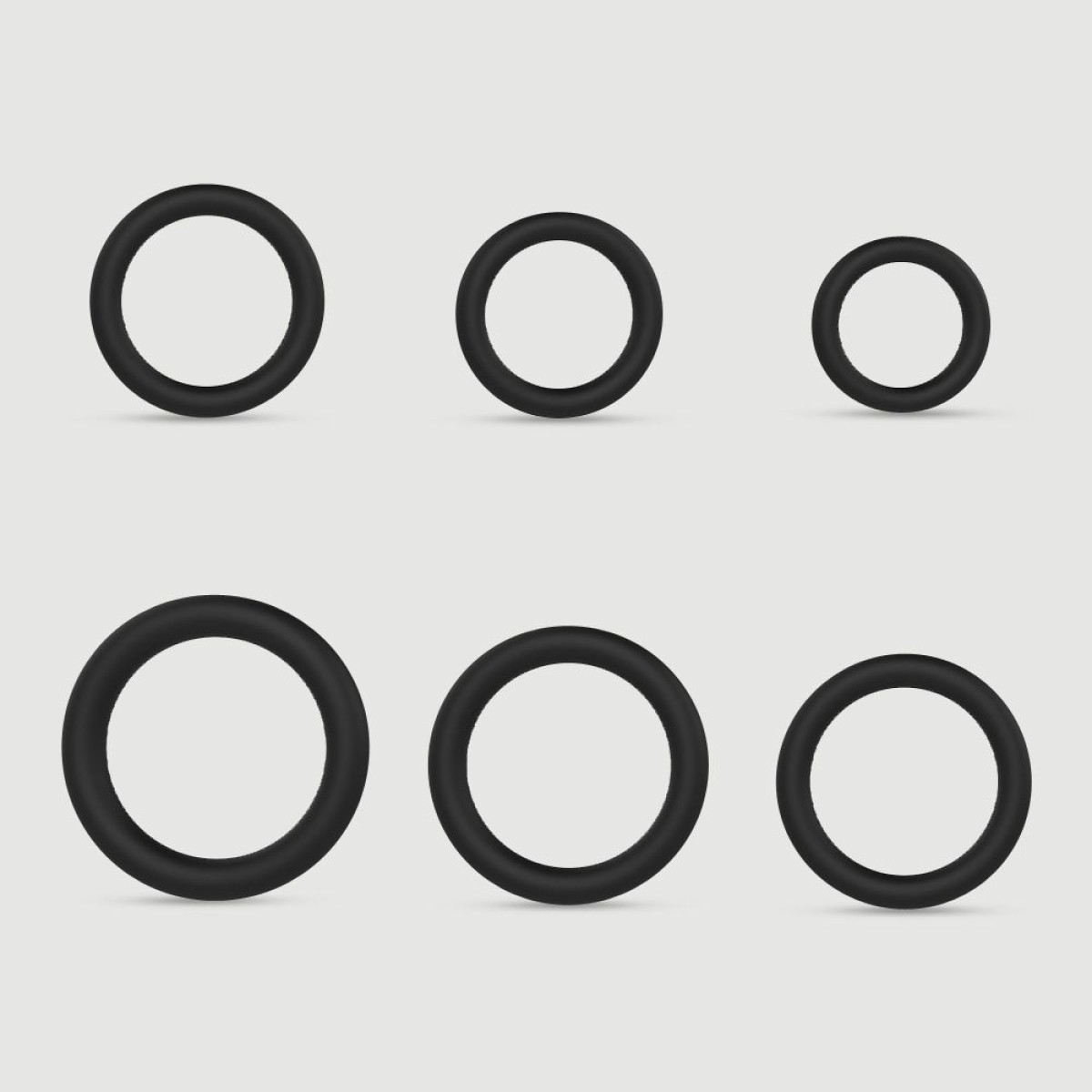 Beginners Silicone Cock Ring Erection Set - Black by Sexopolis