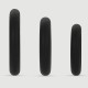 Forto F-61 3 Piece Liquid Silicone Cock Ring - Black by Sexopolis