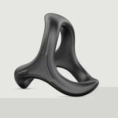 Triple Erector Hurricane Soft Silicone Cock Ring - Black