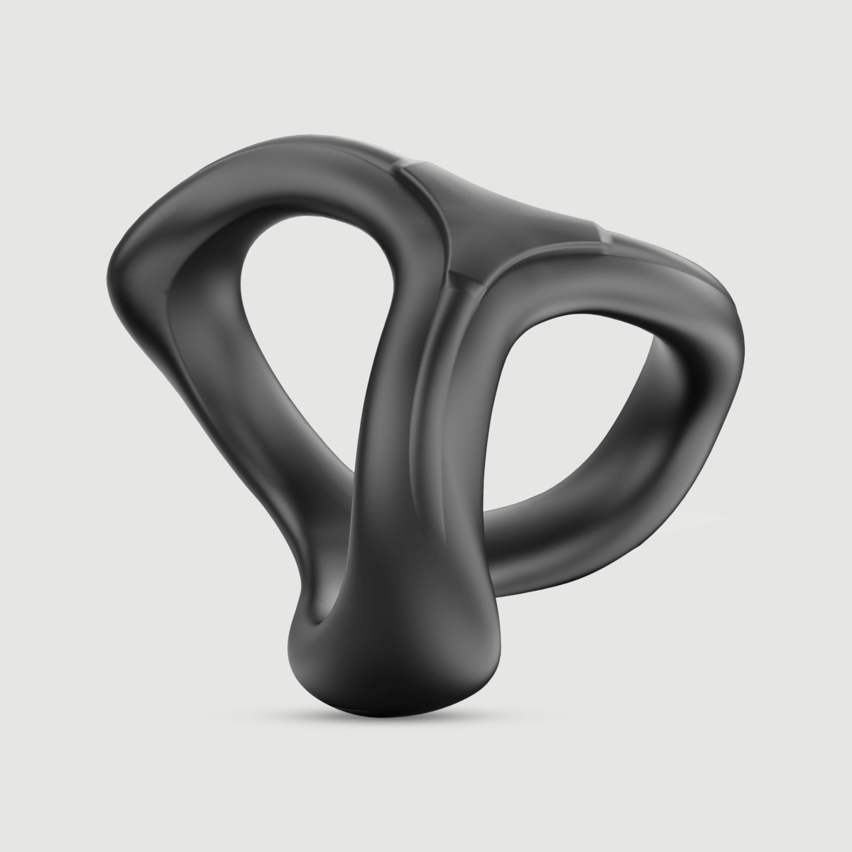 Triple Erector Hurricane Soft Silicone Cock Ring - Black by Sexopolis