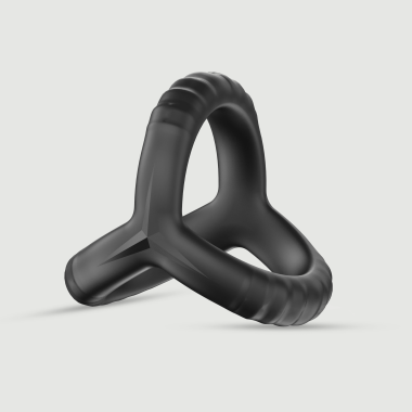 Triple Erector Soft Silicone Cock Ring - Black
