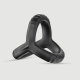 Triple Erector Soft Silicone Cock Ring - Black by Sexopolis