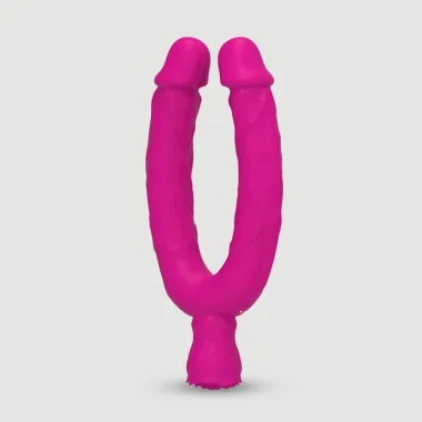 Διπλός Ρεαλιστικός Δονητής Σιλικόνης Jojo Double Realistic Silicone Vibrator - Ροζ