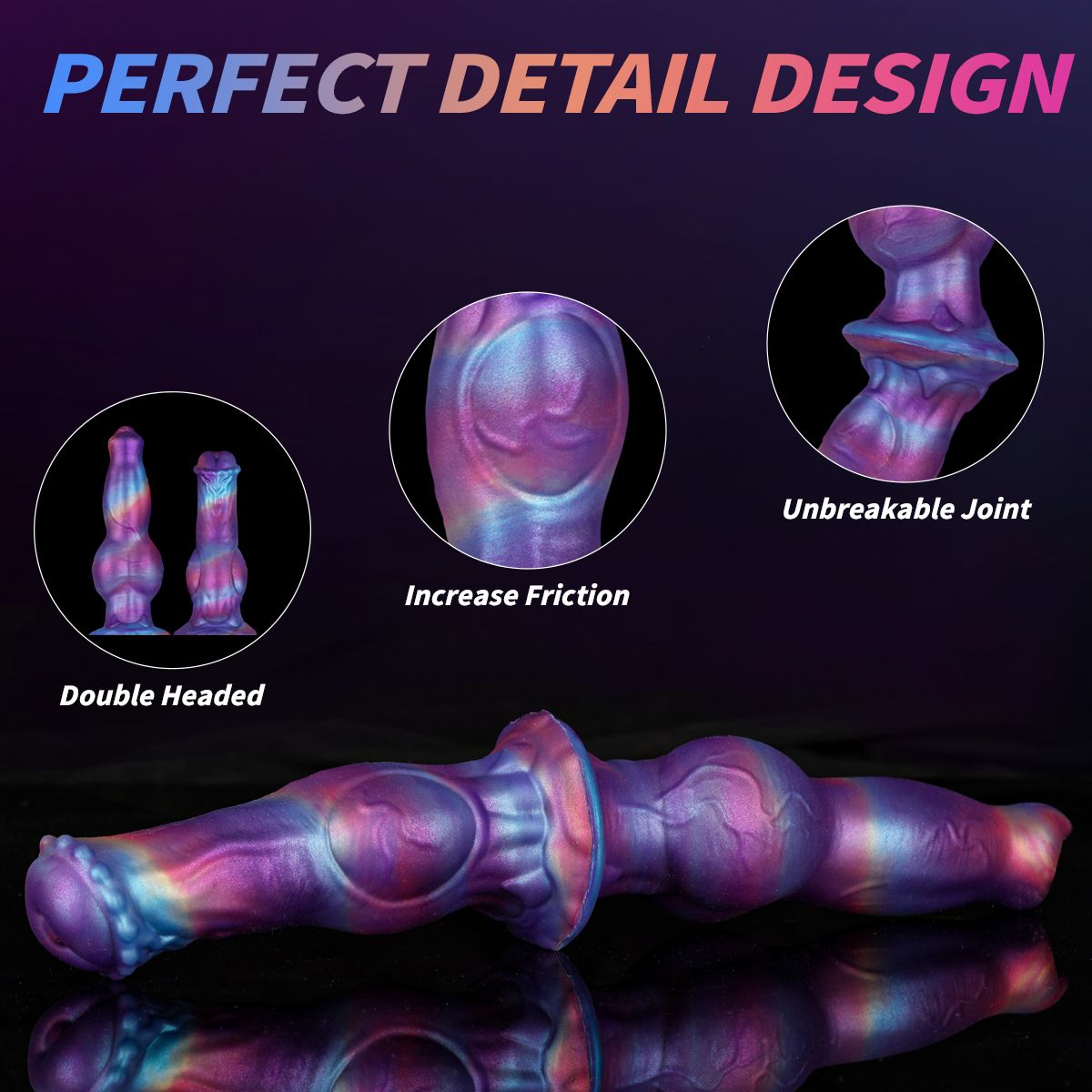 Διπλό Monster Dildo Σιλικόνης Με Δύο Όψεις Two Sided Silicone Monster Double Dildo 35 x 6,4 cm - Πολύχρωμο by Sexopolis