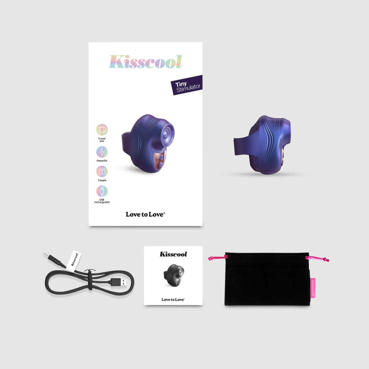 Kisscool Silicone Tapping Finger Vibrator - Purple by Sexopolis