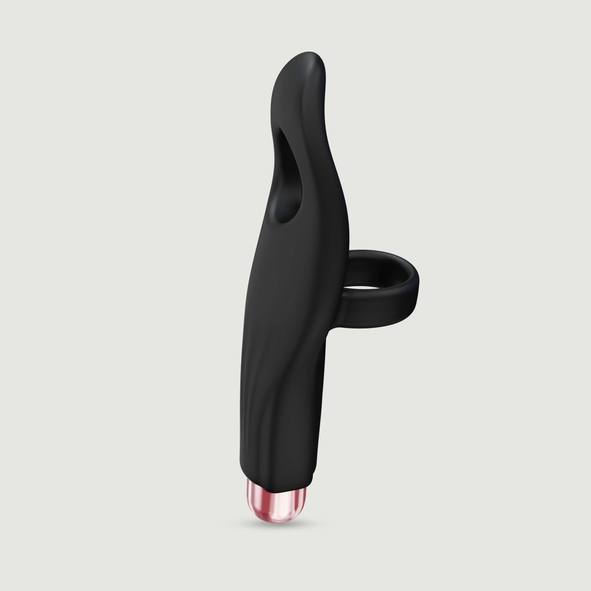 Tickle Me Finger Vibrator with Silicone Sleeve - Black by Sexopolis