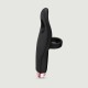 Tickle Me Finger Vibrator with Silicone Sleeve - Black by Sexopolis