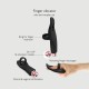 Tickle Me Finger Vibrator with Silicone Sleeve - Black by Sexopolis