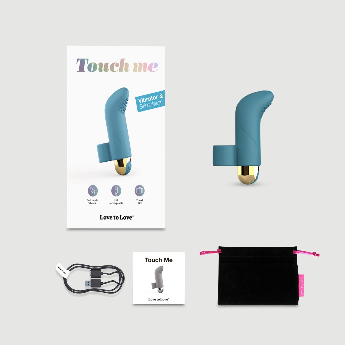 Touch Me Silicone Finger Vibrator - Green by Sexopolis