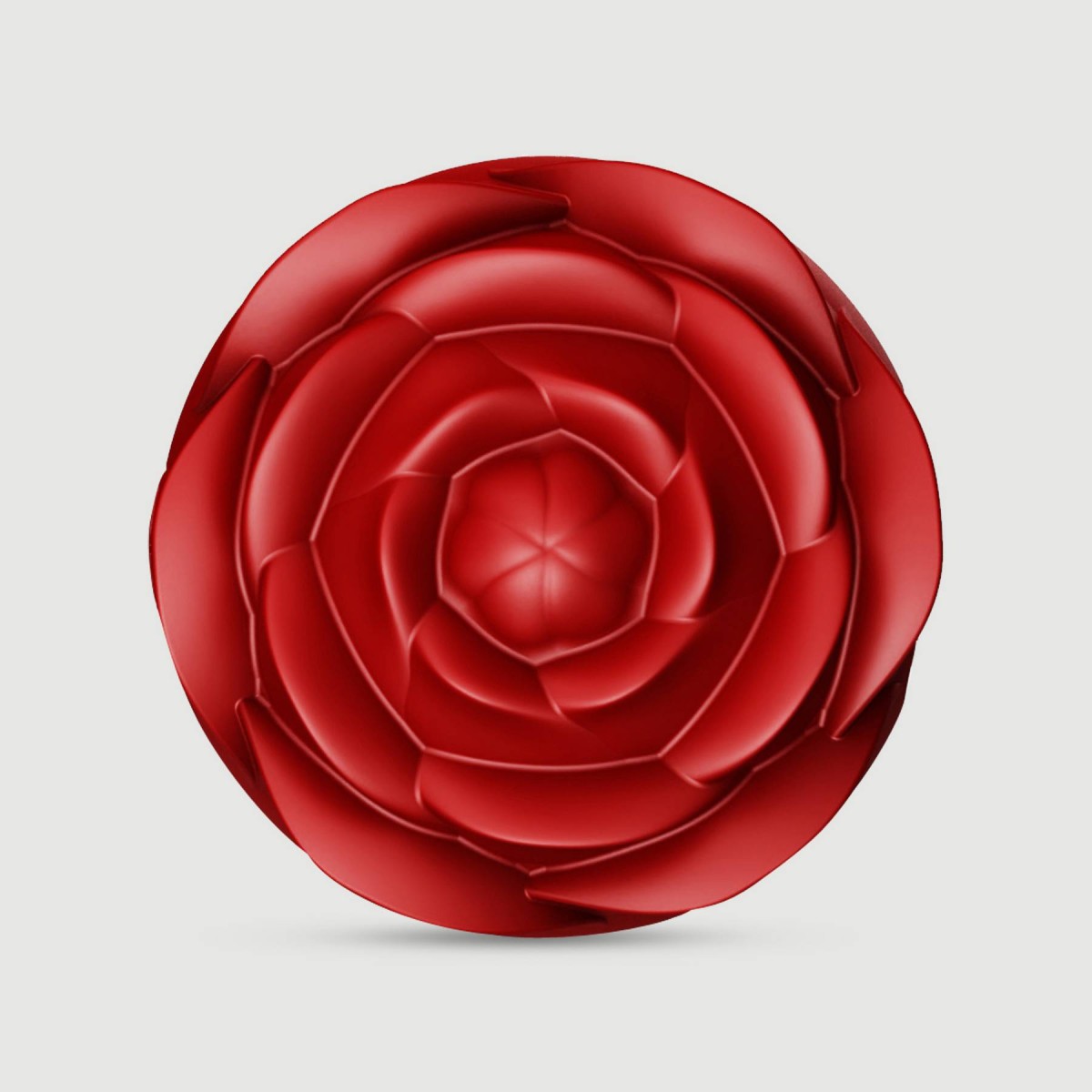 Liquid Silicone Luxury Rose Ring Finger Vibrator - Red by Sexopolis