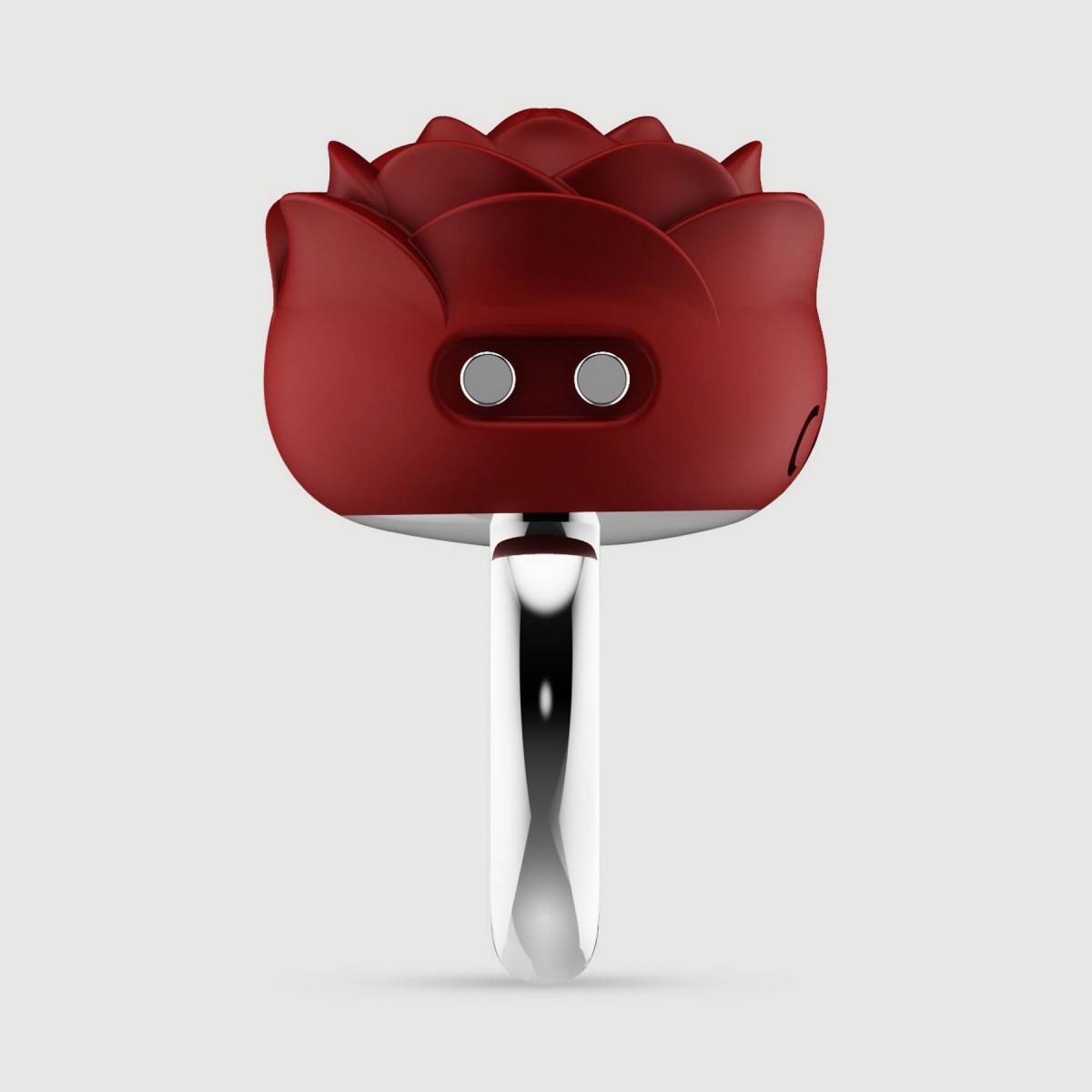 Liquid Silicone Luxury Rose Ring Finger Vibrator - Red by Sexopolis