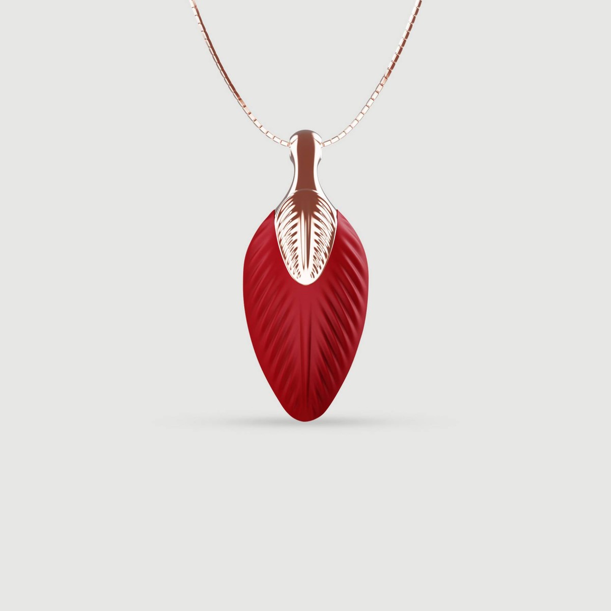 Δονητής Σιλικόνης Κολιέ Φτερό Mini Liquid Silicone Luxury Feather Necklace Mini Vibrator - Κόκκινος by Sexopolis