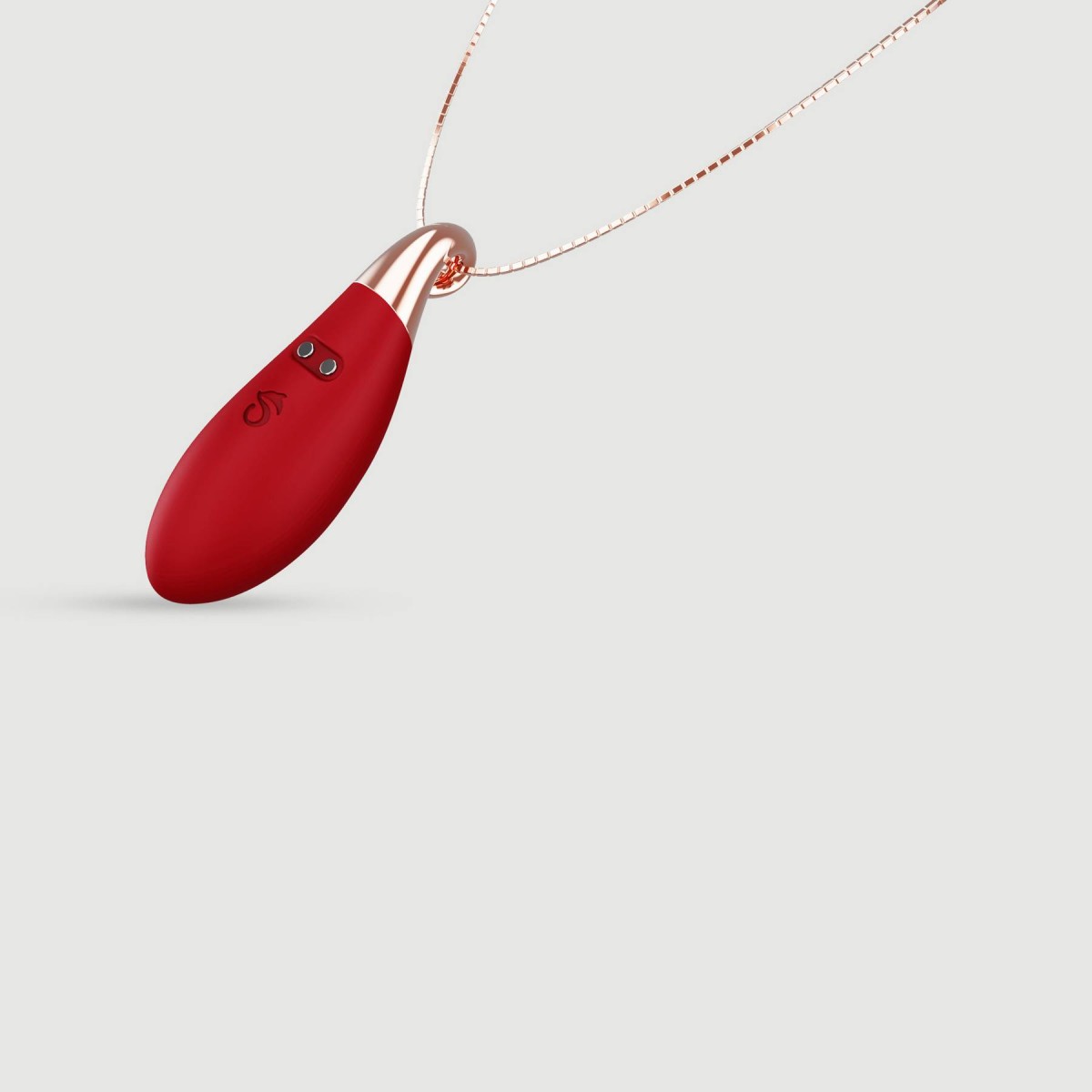 Liquid Silicone Luxury Rose Necklace Mini Vibrator - Red by Sexopolis