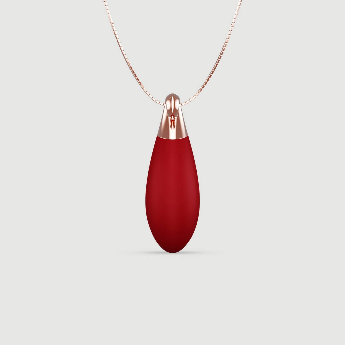 Liquid Silicone Luxury Rose Necklace Mini Vibrator - Red by Sexopolis